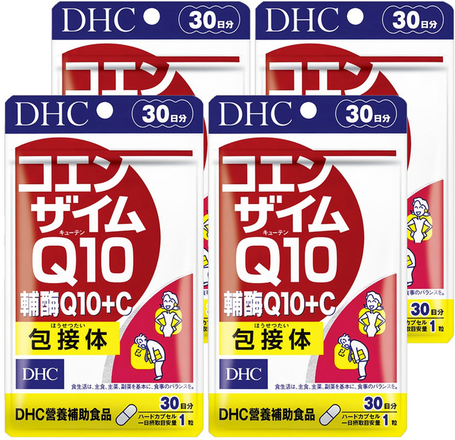 DHC 台灣公司貨 輔酶Q10 + C 膠囊食品 30日份, 30顆, 209mg, 4包