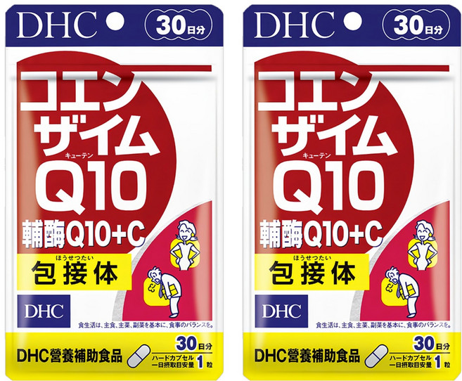 DHC 台灣公司貨 輔酶Q10 + C 膠囊食品 30日份, 30顆, 209mg, 2包