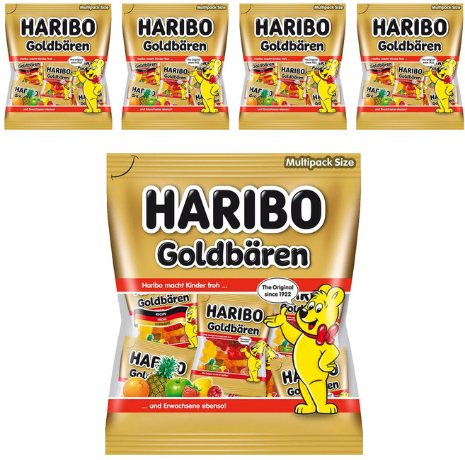 HARIBO 金熊Q軟糖分享包, 250g, 5袋