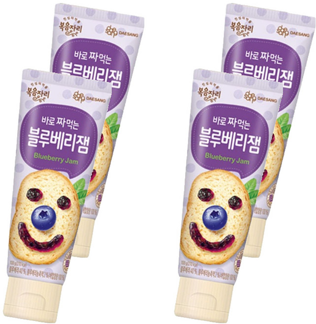 복음자리 바로 짜먹는 블루베리잼, 100g, 4개