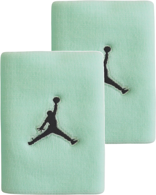 NIKE 耐吉 JORDAN 喬丹 DRI-FIT 單色腕帶 2個, 綠色 + 黑色, 1組
