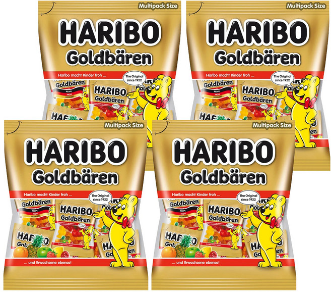 HARIBO 金熊Q軟糖分享包, 250g, 4袋
