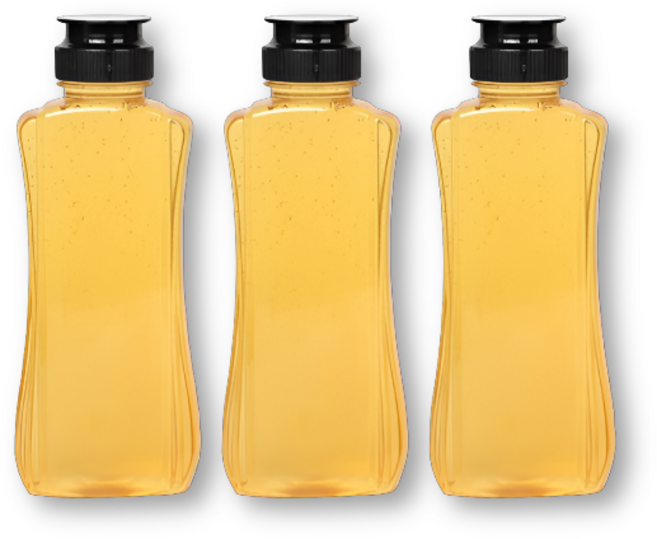 리빙패밀리 원터치 꿀병 용기 블랙뚜껑, 500ml, 3개