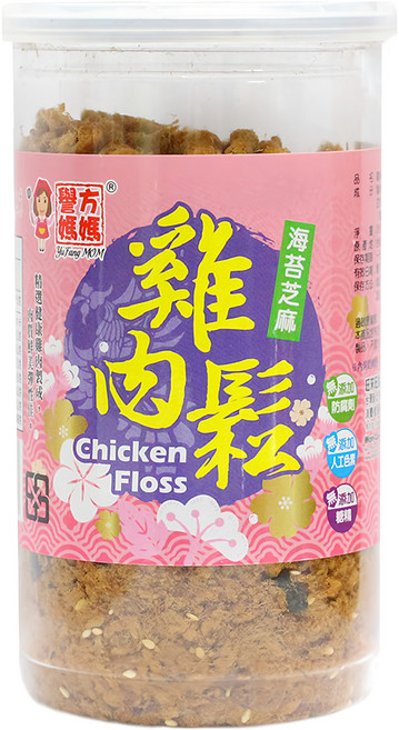 譽方媽媽 雞肉鬆 海苔芝麻, 200g, 1罐