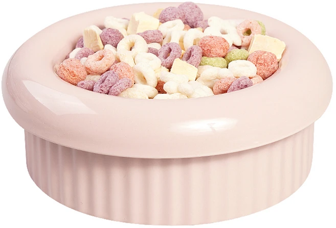 보울보울 미니견 먼치킨 밥그릇 헬로 도넛볼 3종 세트 국산 7cm, 파우더핑크, 1세트 - 쿠팡