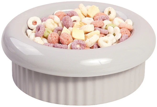 보울보울 미니견 먼치킨 밥그릇 헬로 도넛볼 3종 세트 국산 7cm, 애쉬그레이, 1세트 - 쿠팡