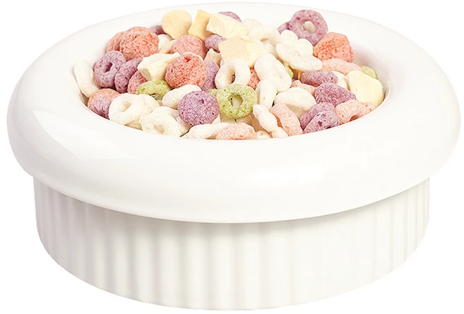 보울보울 미니견 먼치킨 밥그릇 헬로 도넛볼 3종 세트 국산 7cm, 밀크화이트, 1세트 - 쿠팡