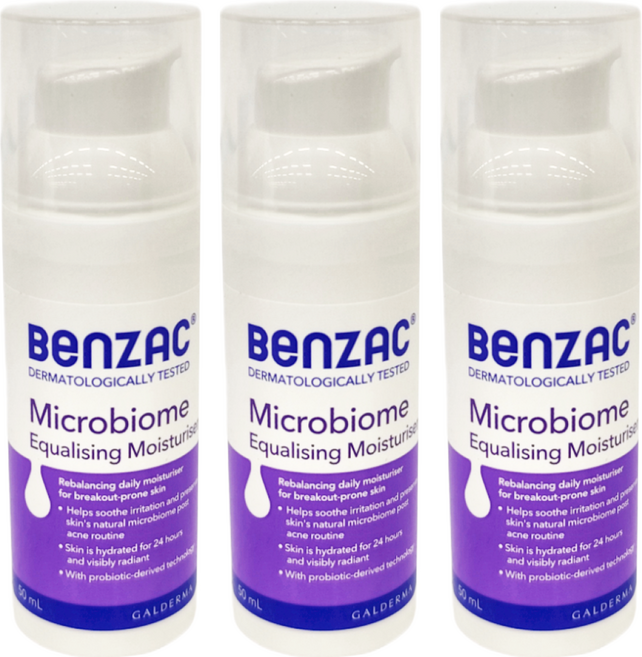 BEnZAC 倍克痘益菌修護乳 舒潤肌膚, 3瓶, 50ml