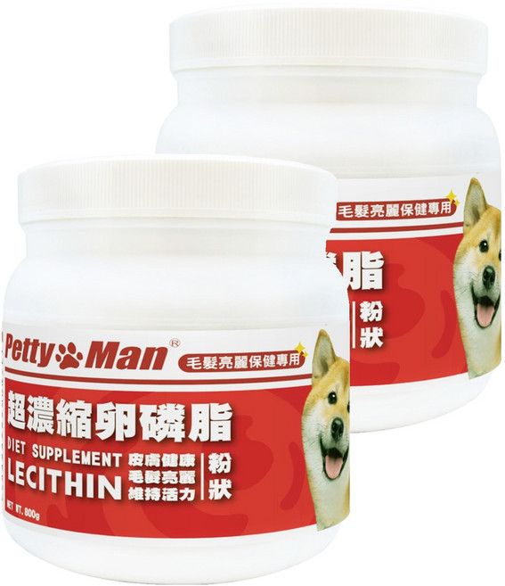 Petty Man 超濃縮卵磷脂 800g 犬貓通用, 皮膚/毛髮, 2罐