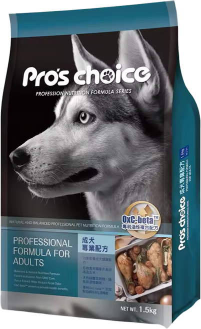 福壽實業 Pro's choice 博士巧思 成犬 乾飼料, 雞肉, 1.5kg, 1袋