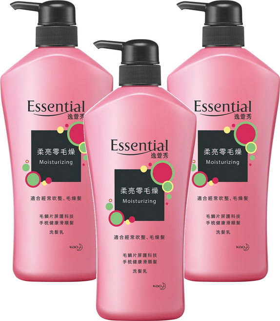 逸萱秀 瞬效修護系列 柔亮零毛燥洗髮乳 毛鱗片屏護科技 適合毛躁無光澤頭髮, 700ml, 3瓶