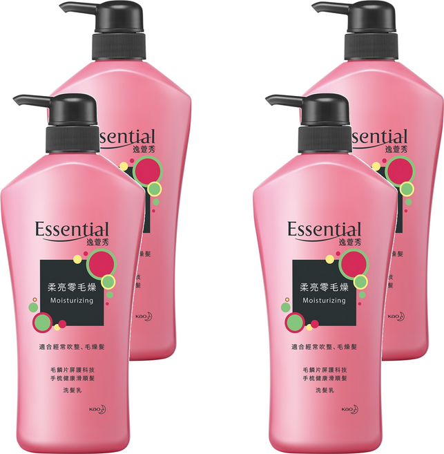 逸萱秀 瞬效修護系列 柔亮零毛燥洗髮乳 毛鱗片屏護科技 適合毛躁無光澤頭髮, 700ml, 4瓶