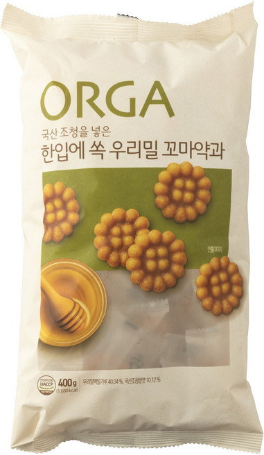 올가홀푸드 한입에 쏙 우리밀 꼬마약과, 400g, 1개