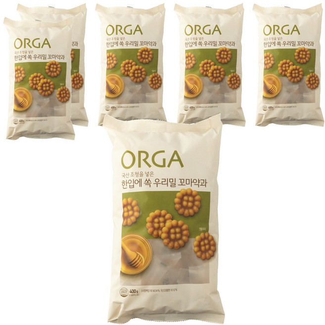 ORGA 一口我們的小麥迷你藥菓, 400g, 6個