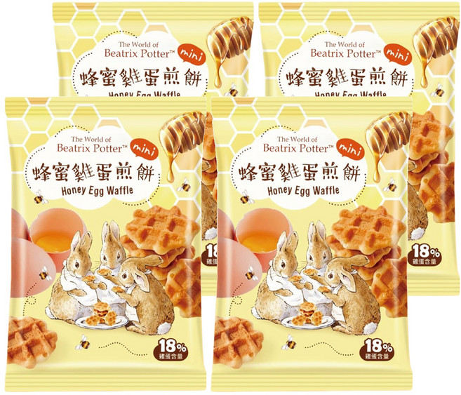 PETER RABBIT 比得兔 迷你蜂蜜雞蛋煎餅, 60g, 4包