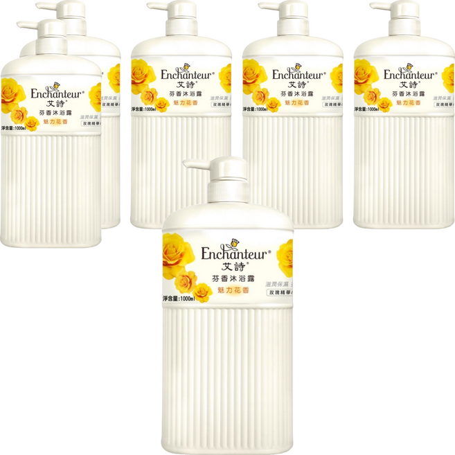 Enchanteur 艾詩 芬香沐浴露 魅力花香, 1L, 6瓶