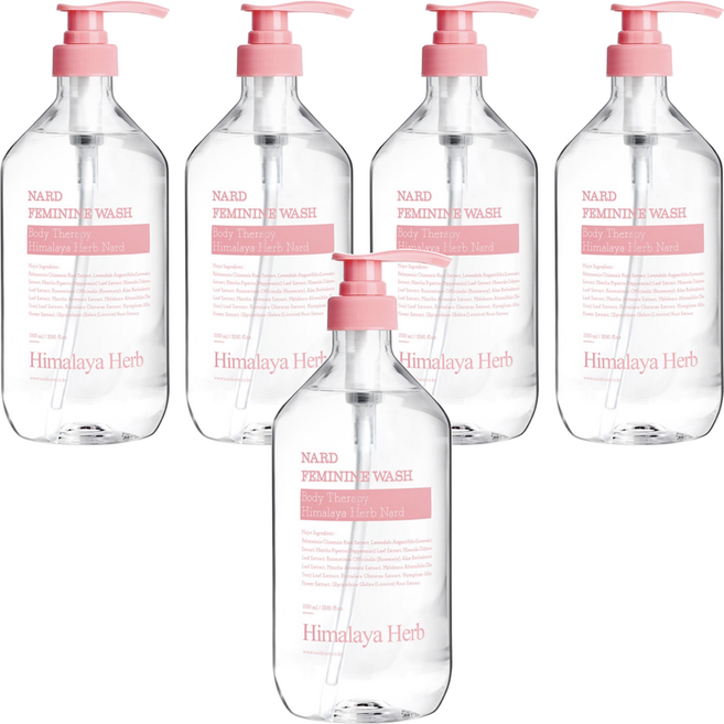 NARD 女性私密處清潔露, 1L, 5瓶