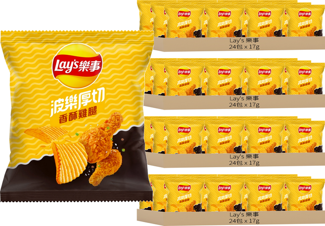 Lay's 樂事 洋芋片 香酥雞腿, 17g, 96包