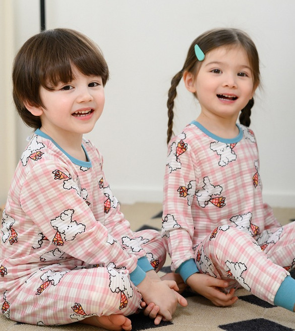 보누맘 아동용 9부 자가드 상하세트