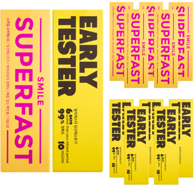 스마일랩 슈퍼패스트 + 얼리테스터 임신테스트기 2종세트, 6개