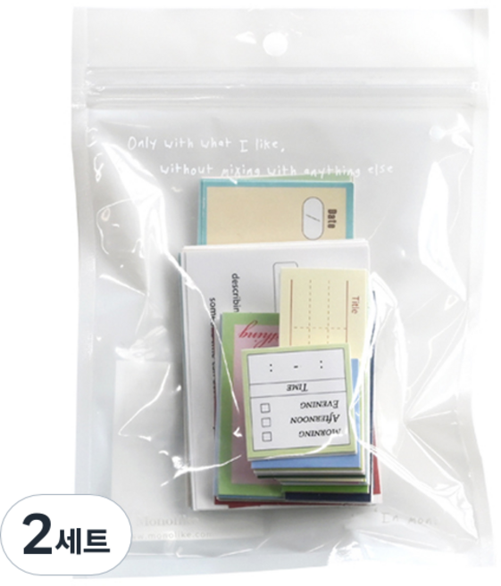 Monolike 今日紀錄貼紙包 51款 x 2張 套組, 混合顏色, 2套