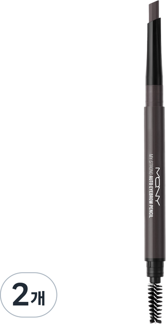 맥퀸뉴욕 마이 스트롱 오토 아이브로우 펜슬 하드파우더 0.35g, 스톤그레이, 2개