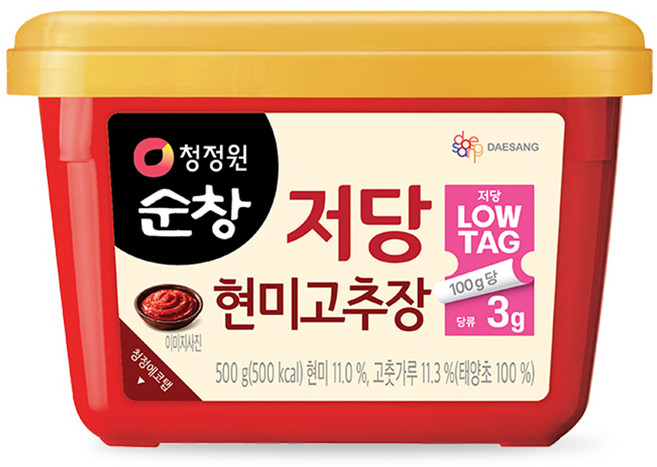 청정원순창 저당 현미 고추장, 500g, 1개