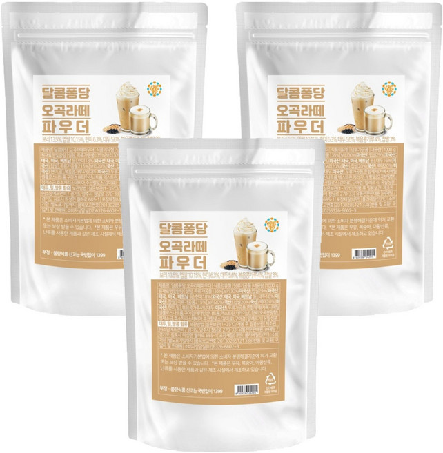 달콤퐁당 오곡라떼 파우더, 1kg, 1개입, 3개