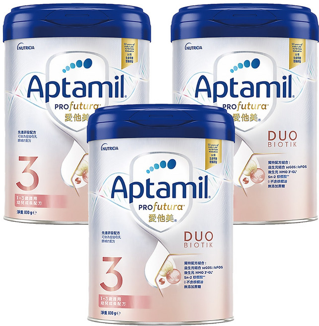 Aptamil Profutura 幼兒成長配方奶粉 1~3歲, 800g, 3罐