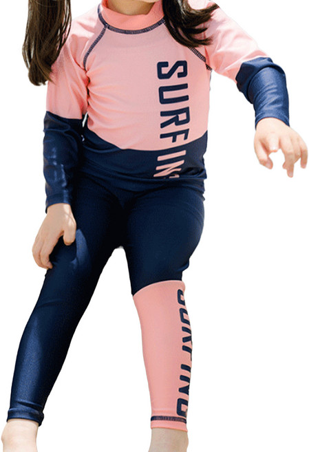 兒童款 長袖防曬泳衣 長袖上衣 + 泳褲