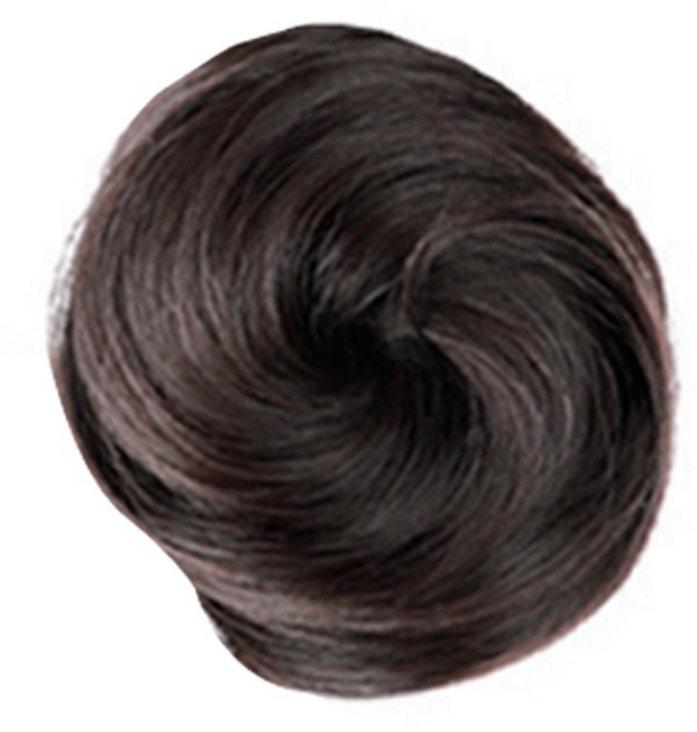 벨르슈브 승무원 하이번 당고머리 한복 올림가채 집게형 부분가발, 브라운블랙, 1개