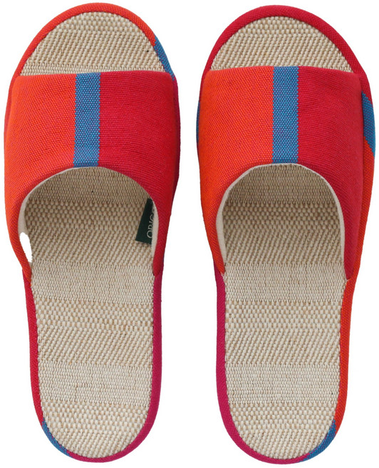 오리고 순면 쿠션 구름 홈 슬리퍼, 레드, 1개