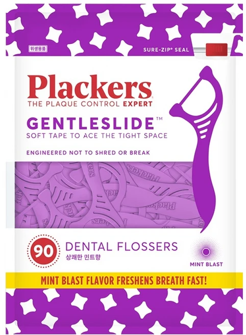 플랙커스 젠틀 슬라이드 치실, 8.5cm, 90개입, 1개 - 쿠팡