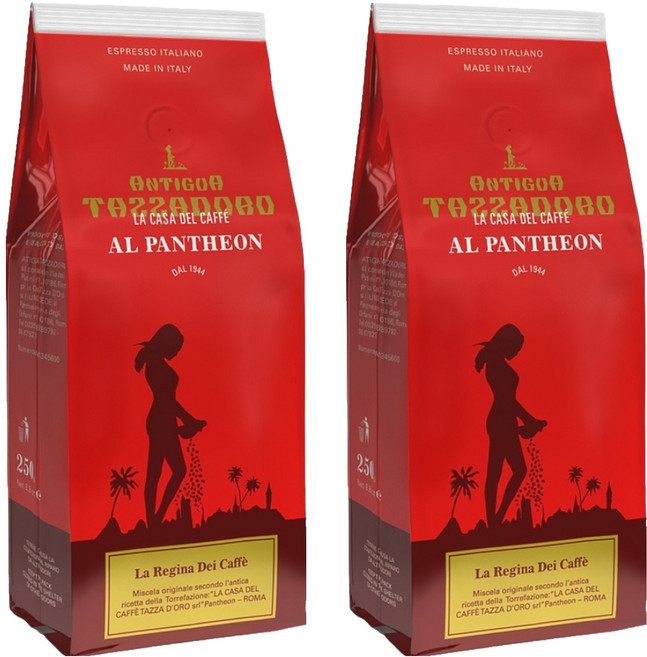 TAZZADORO 金杯咖啡 義大利咖啡豆 女王咖啡系列 250g 深焙 中南美洲阿拉比卡咖啡豆, 咖啡豆(無研磨), 2包