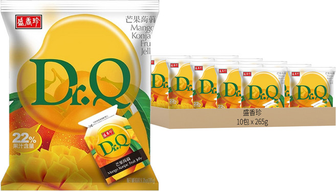 盛香珍 Dr.Q 芒果蒟蒻, 265g, 10袋