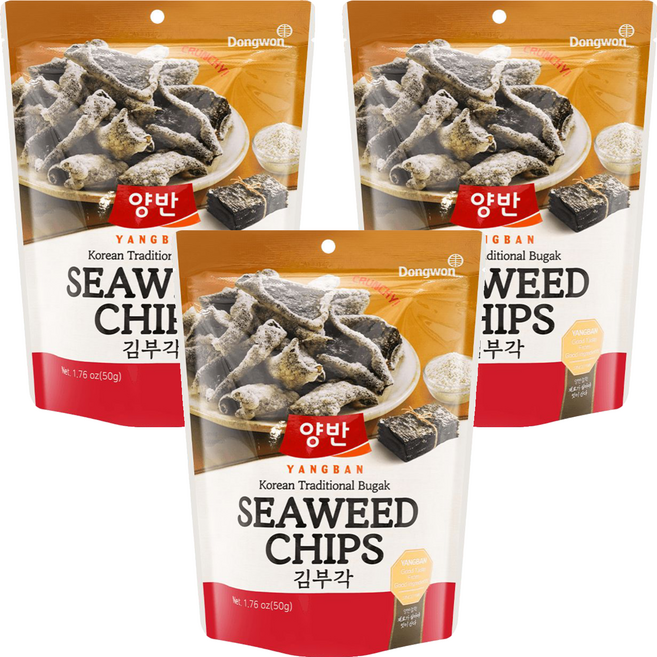 Dongwon 東遠 Yangban 兩班 酥脆紫菜片, 3個, 50g