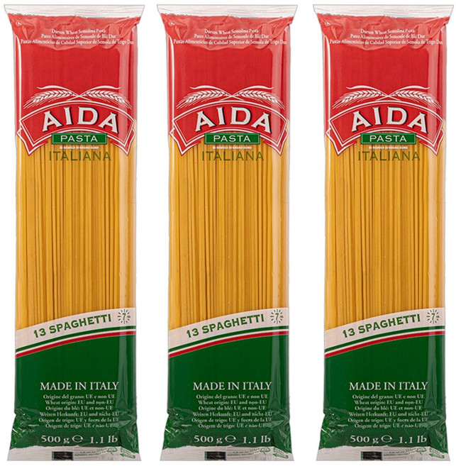 청정원 AIDA 스파게티, 500g, 3개