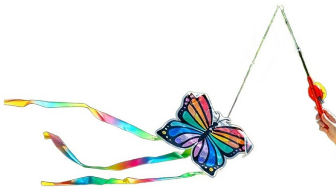 민화샵 전통 낚시연 놀이 나비 S250006C + S250006_P, 10개, 혼합색상