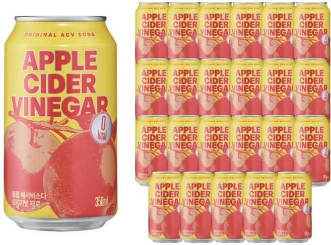 클룹 애사비소다 오리지널 제로 탄산음료, 350ml, 48개