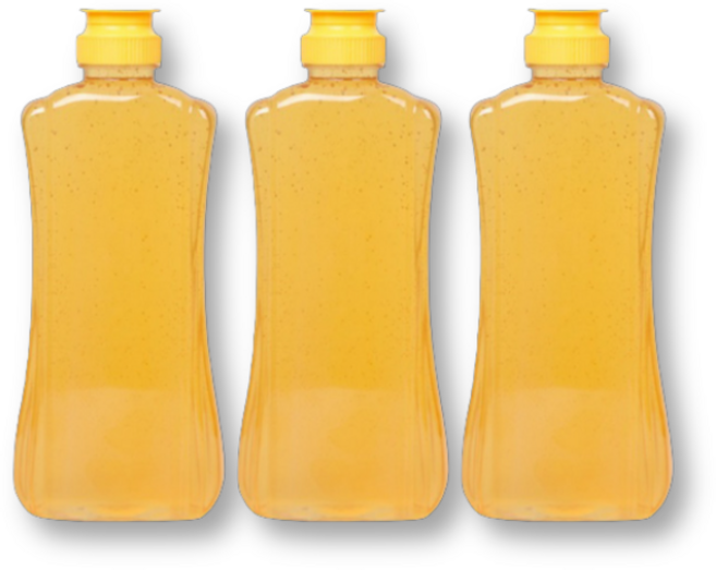 리빙패밀리 원터치 꿀병 용기 노랑뚜껑, 500ml, 3개