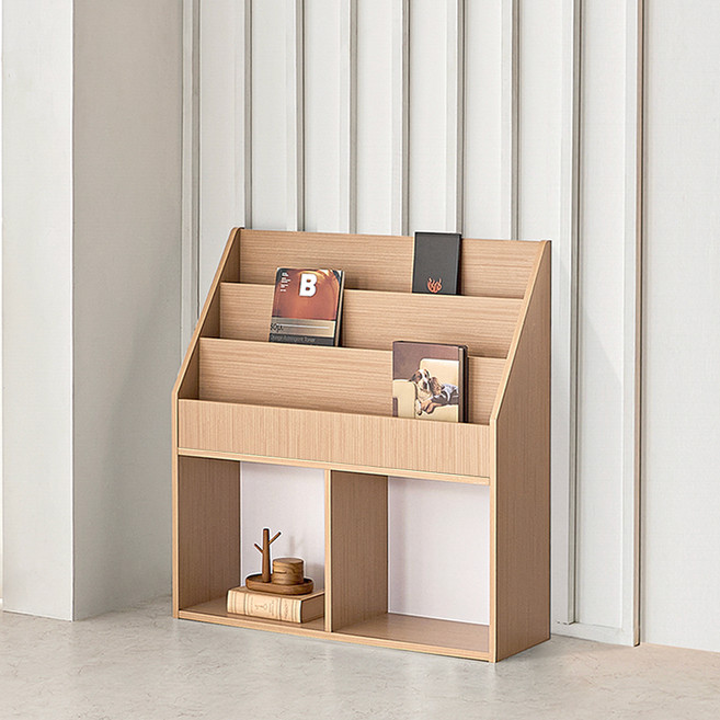 양지가구 전면책꽂이, 올원색, 3단