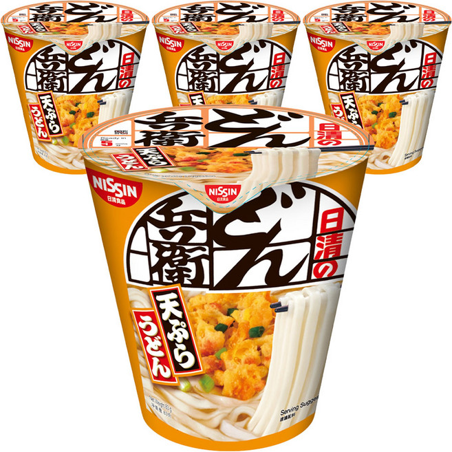 NISSIN 日清 杯裝咚兵衛天婦羅烏龍麵 83g, 4入