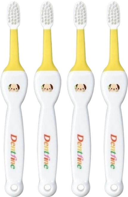 create 酷里愛德 幼童乳齒專用牙刷 1.5歲以上, 顏色隨機, 1入, 4支