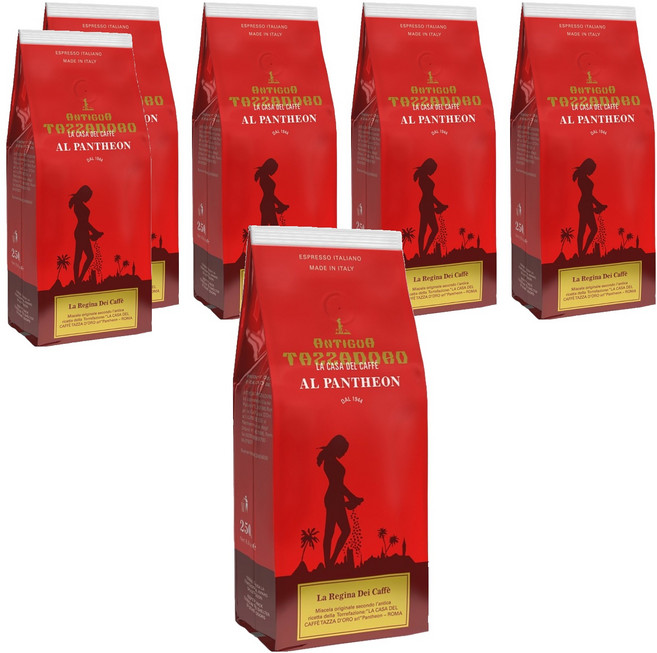 TAZZADORO 金杯咖啡 義大利 咖啡豆, 咖啡豆(無研磨), 250g, 6包