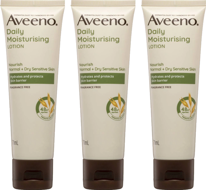 Aveeno 燕麥保濕乳 無香, 71ml, 3瓶
