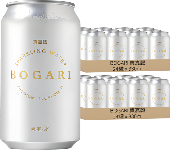 BOGARI 寶嘉麗 無糖氣泡水, 330ml, 48罐