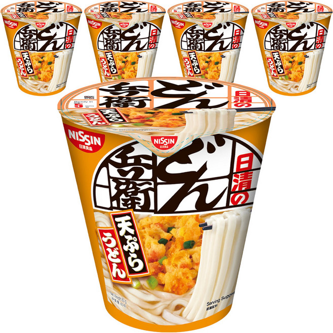 NISSIN 日清 杯裝咚兵衛天婦羅烏龍麵 83g, 5入