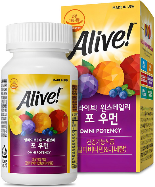 얼라이브 원스데일리 포 우먼 멀티비타민, 80정, 1개