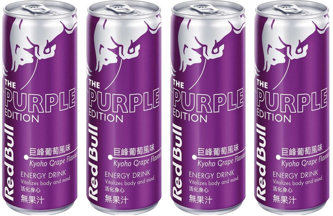 Red Bull 紅牛 巨峰葡萄能量飲, 250ml, 4罐