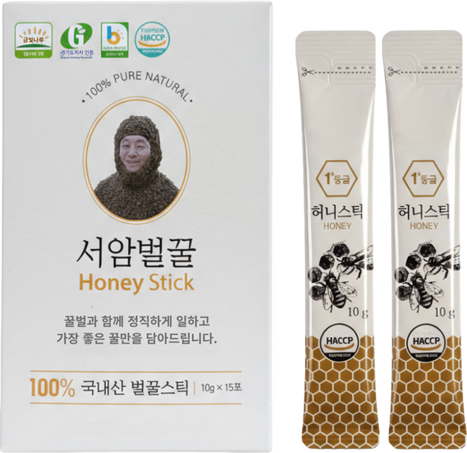 Urban Daily 韓國產洋槐天然蜂蜜棒, 10g, 15個